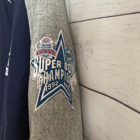 Rare Vintage NFL Dallas Cowboys Football Varsity Jacket size Large, wool blend - Picture 12 of 13